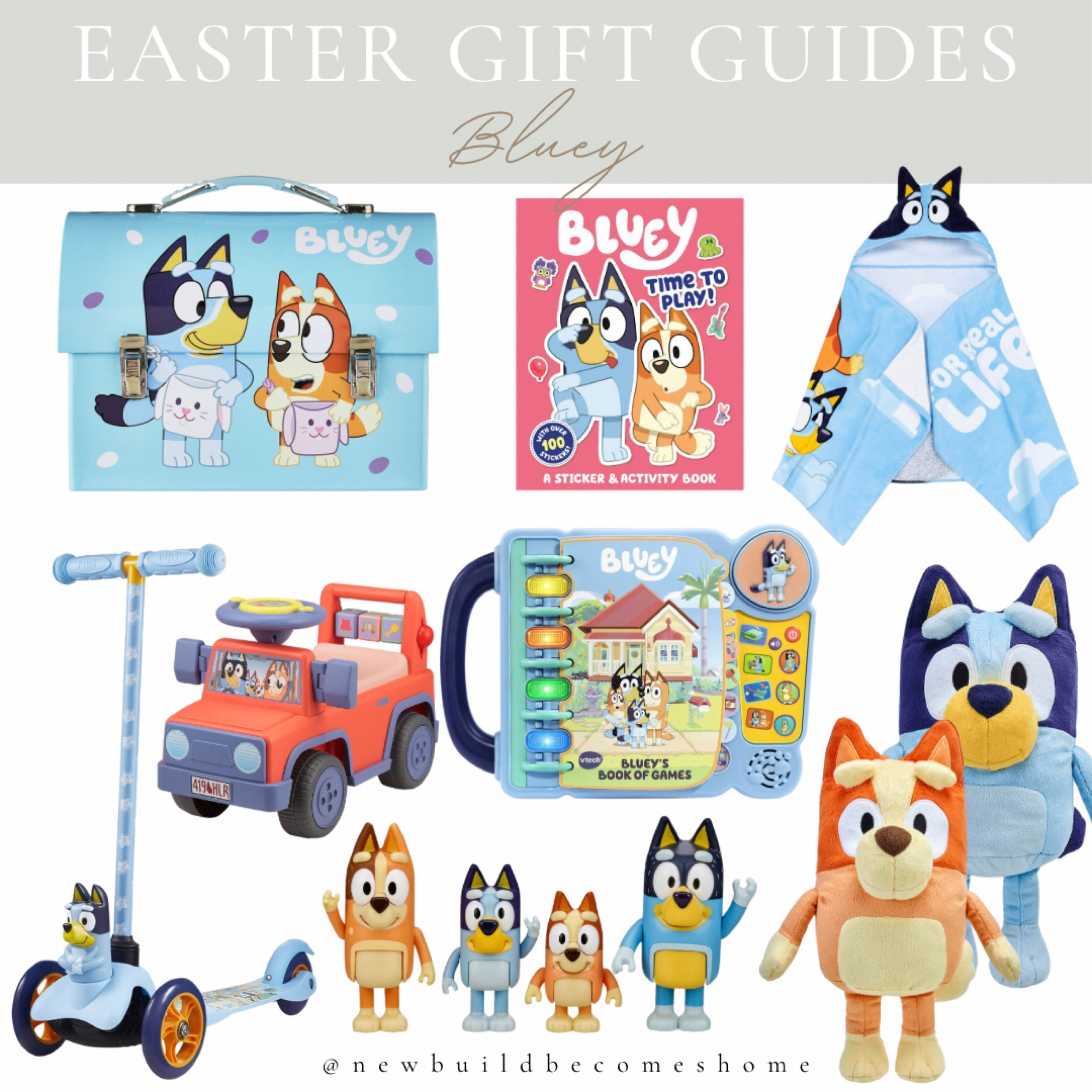 Easter or birthday gift guides for toddlers and kids! Bluey is a favorite in our house 💙

Stuffed animal, Bluey scooter, Bluey, towel, Bluey, stuffed animal, bluey, figurines, Bluey activity book

#LTKfamily #LTKkids #LTKSeasonal