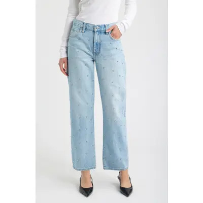 Pistola Lexi Distressed Ankle Wide Leg Jeans in Artisan at Nordstrom, Size 29 | Nordstrom