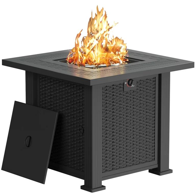 Devoko 28" Square 50000 BTU Propane Fire Pit Table | Walmart (US)