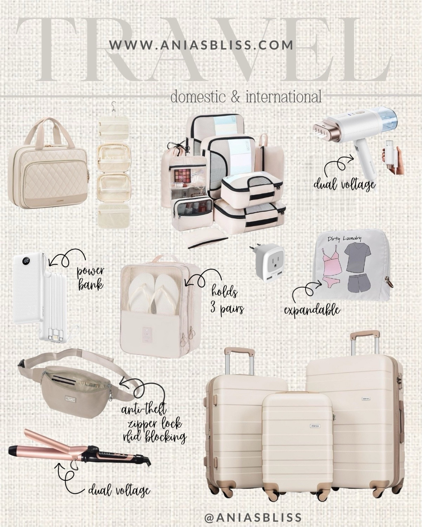 Travel essentials, domestic and international travell

#LTKTravel #LTKHome