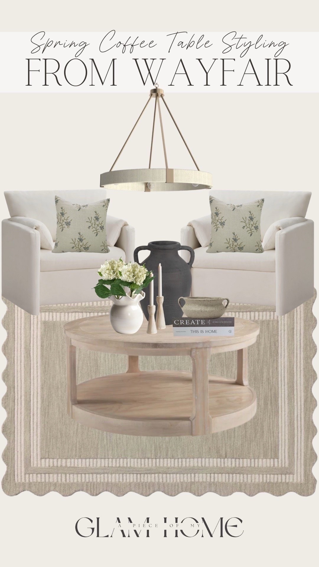 Wayfair spring coffee table styling! 


Rug, coffee table, vase, accent chair, ceiling lighting, coffee table books 



#liketkit 
@shop.ltk
https://liketk.it/5WlOk



#liketkit #LTKU #LTKSeasonal #LTKHome
@shop.ltk
https://liketk.it/5Xk7L