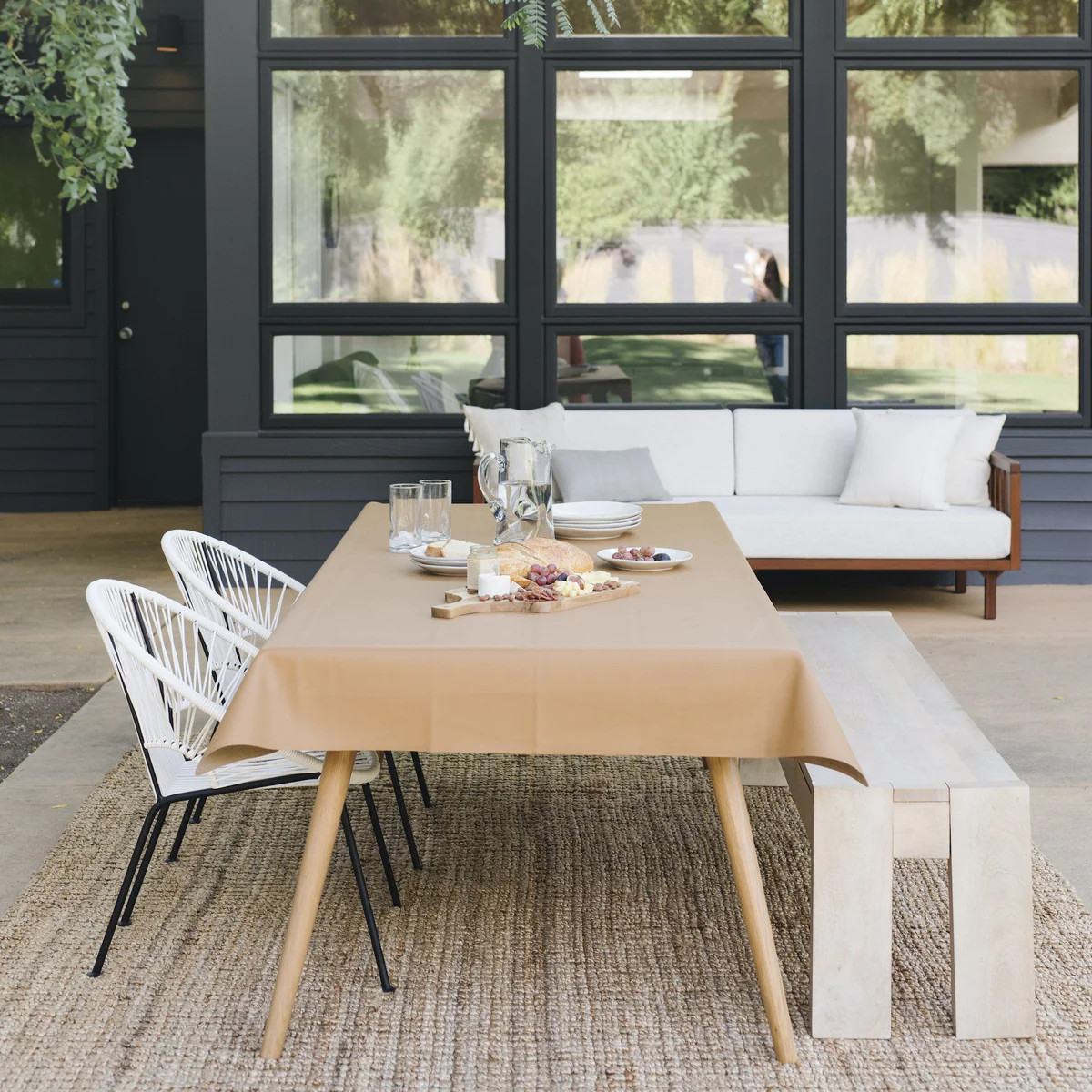 Wipeable Leather Tablecloth for Family Dining | Gathre | Gathre
