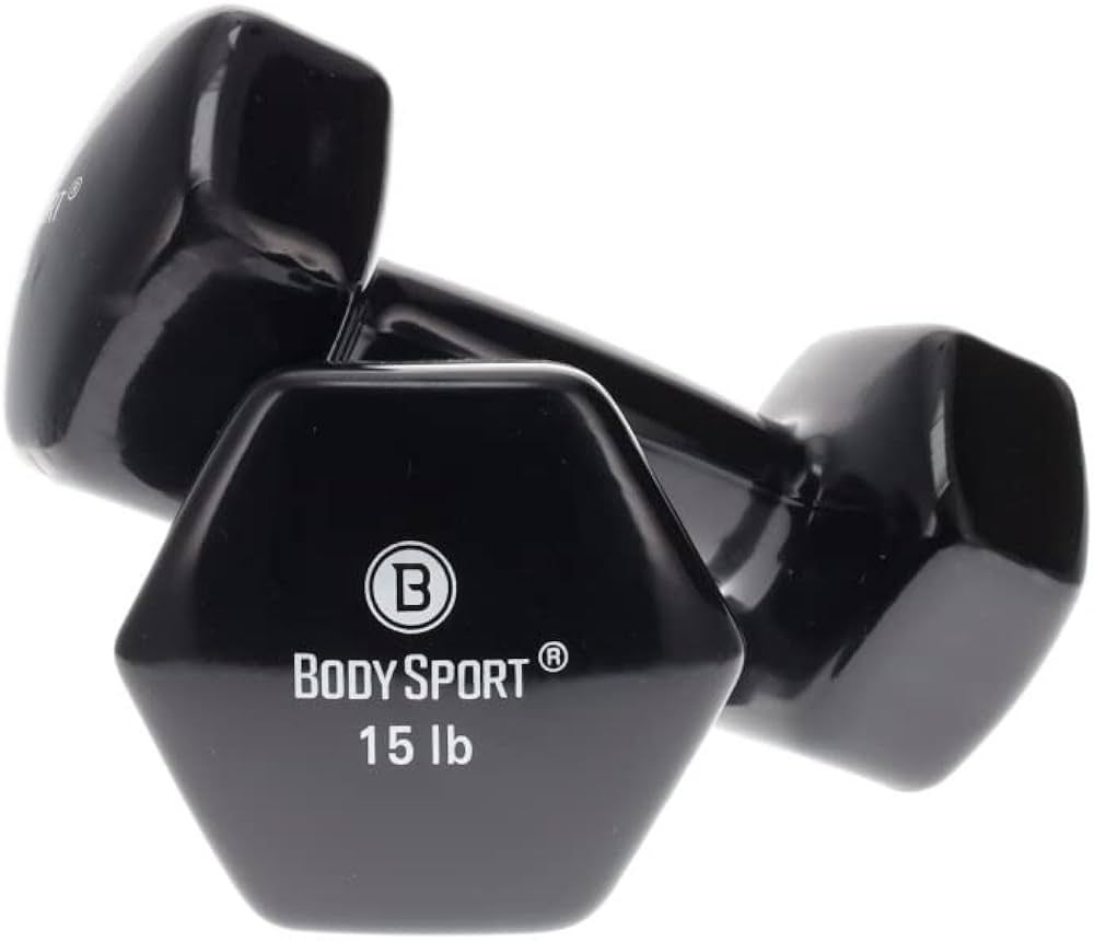 Body Sport Vinyl Dumbbell Hand Weight – Dumbbells for Exercises – Strength Training Equipment... | Amazon (US)