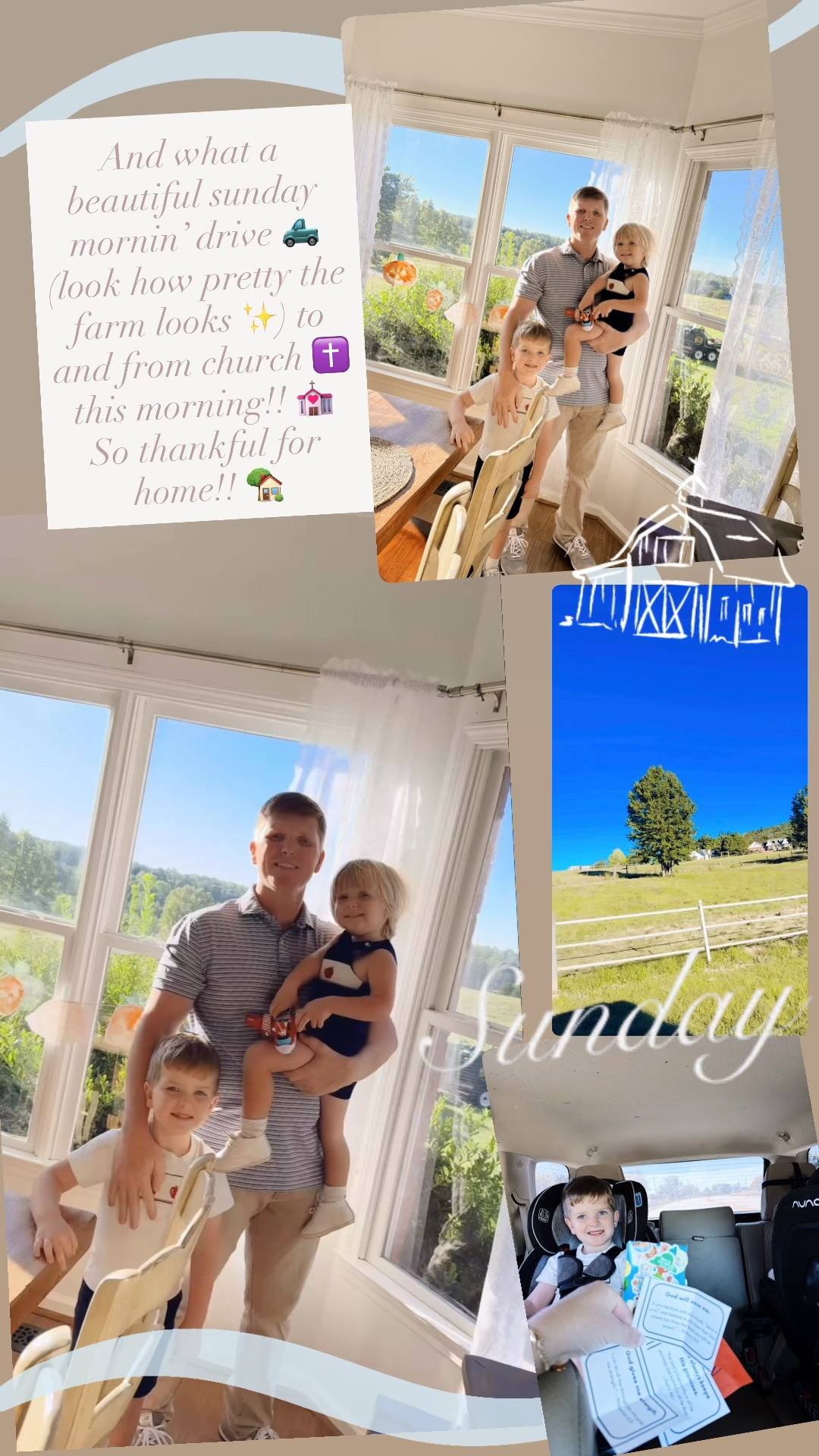 And what a beautiful sunday mornin’ drive 🛻(look how pretty the farm looks ✨) to and from church ✝️ this morning!! 💒 So thankful for home!! 🏡