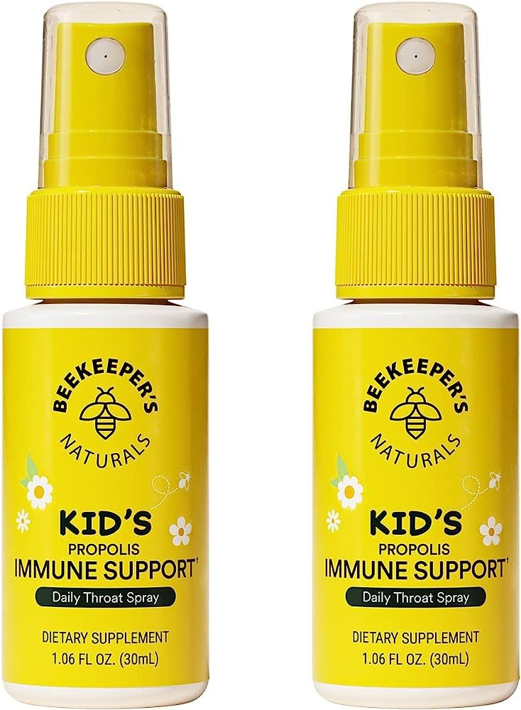 Beekeeper's Naturals Kids Propolis Throat Spray 95% Bee Propolis Extract - Natural Immune Support... | Amazon (US)