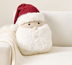 Santa Face Shaped Pillow | Pottery Barn (US)