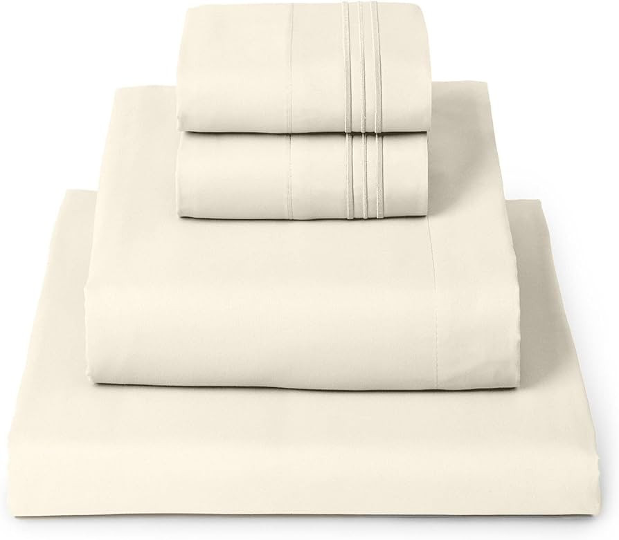 Mellanni King Sheets Set - 4 PC Iconic Collection Bedding - Hotel Luxury, Extra Soft, Cooling Bed... | Amazon (US)