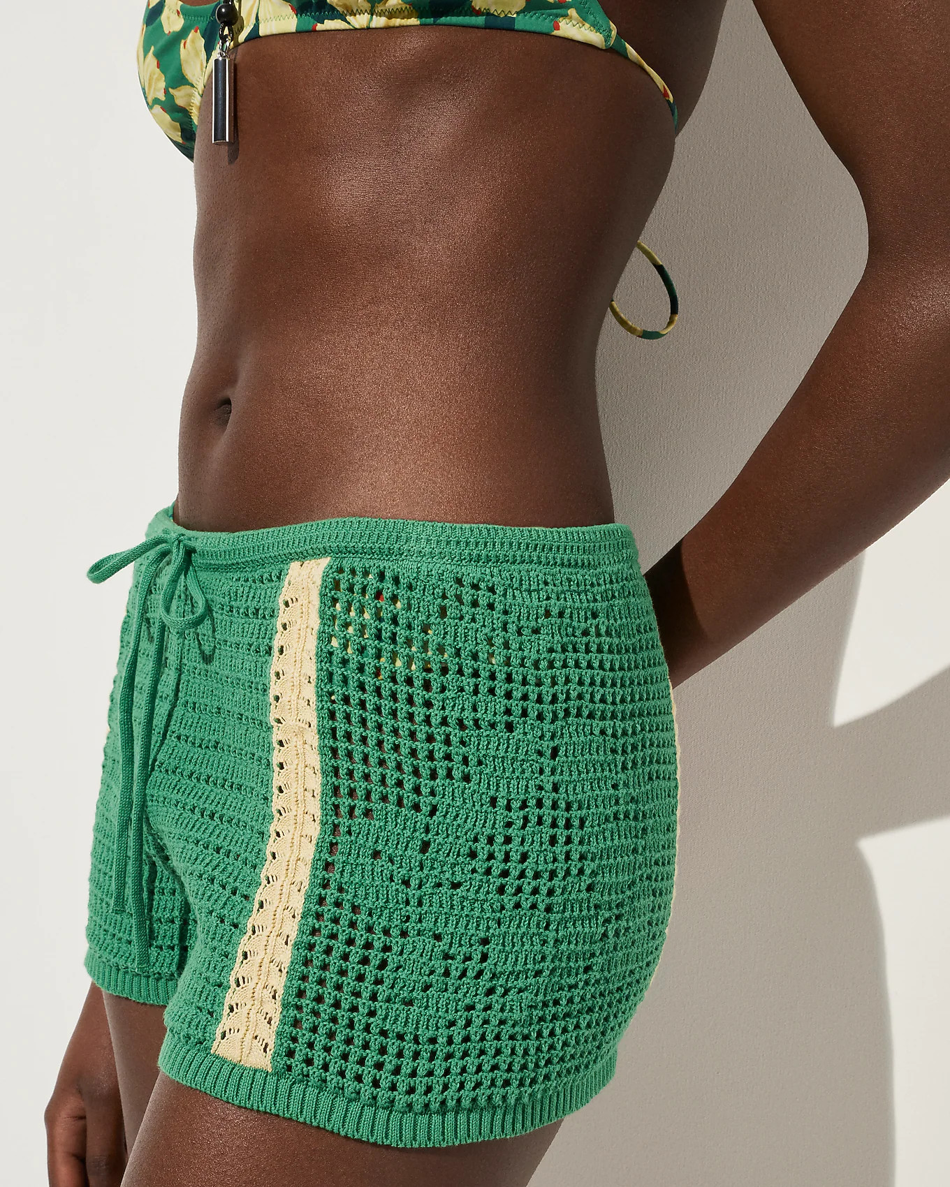 Crocheted short with contrast stripe | J. Crew US