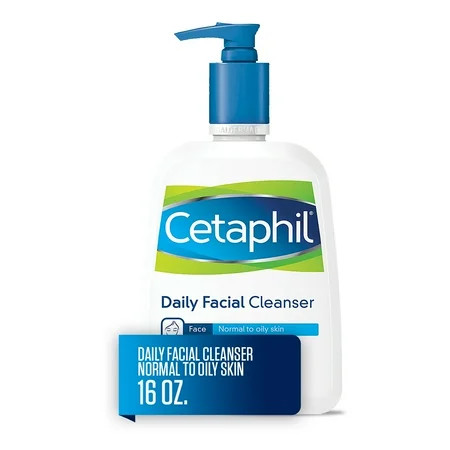 Cetaphil Daily Facial Cleanser, Face Wash For Normal to Oily Skin, 16 Oz | Walmart (US)