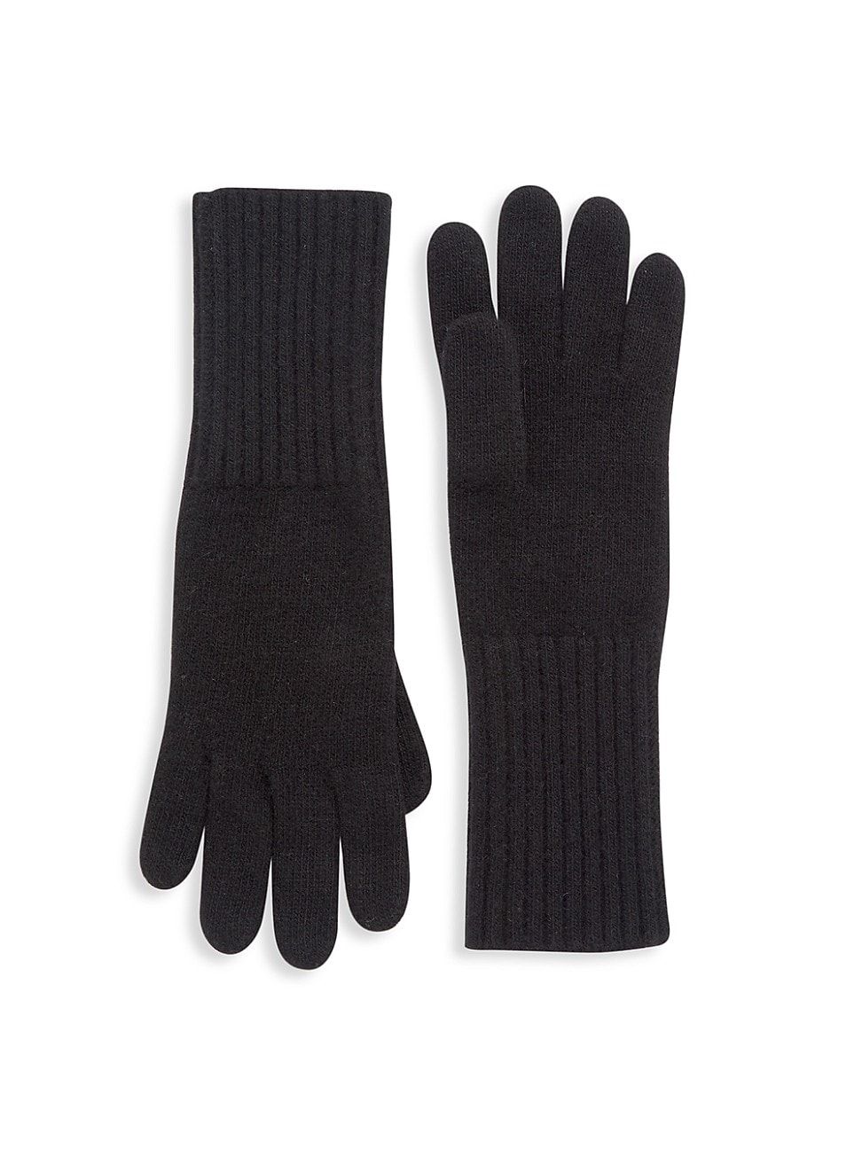 Saks Fifth Avenue Women's Knit Cashmere Gloves - Black | Saks Fifth Avenue