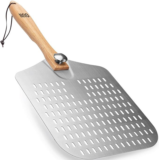 OUII Perforated Pizza Peel 12 x 14 Inch. - Aluminum Metal Pizza Spatula Paddle for Grill with Fol... | Amazon (US)