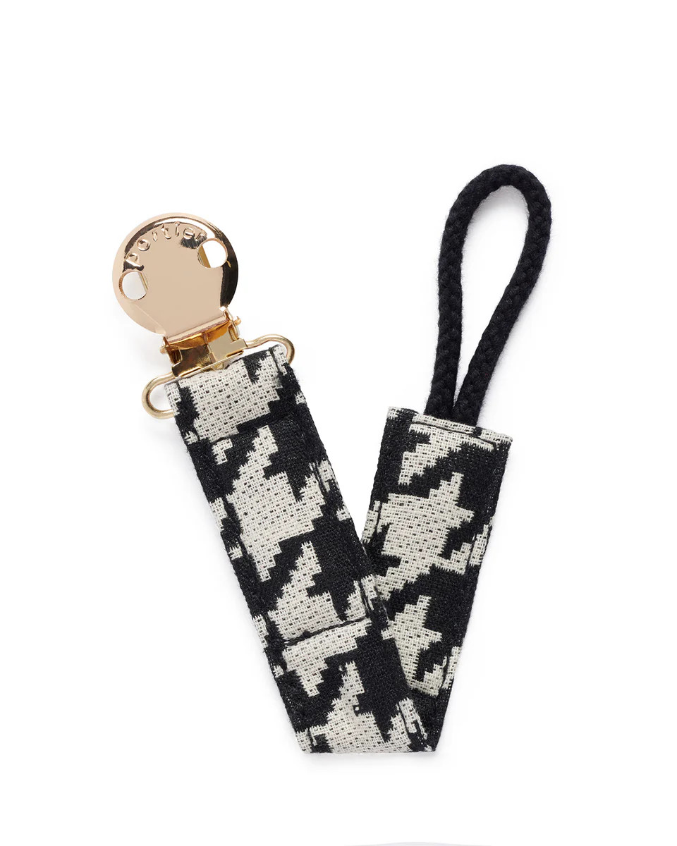 Petite Pacifier Clip - Houndstooth | Portier