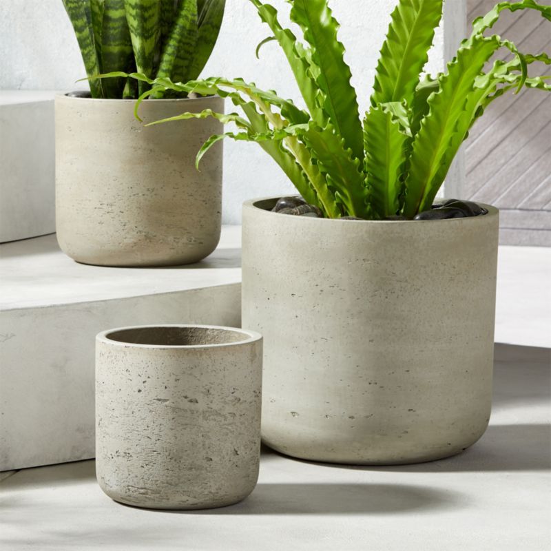 Seminyak Taupe Planters | CB2 | CB2