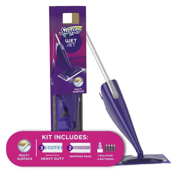 Swiffer WetJet Mop Starter Kit (Spray Mop, 5 Pads, Cleaning Solution) | Walmart (US)
