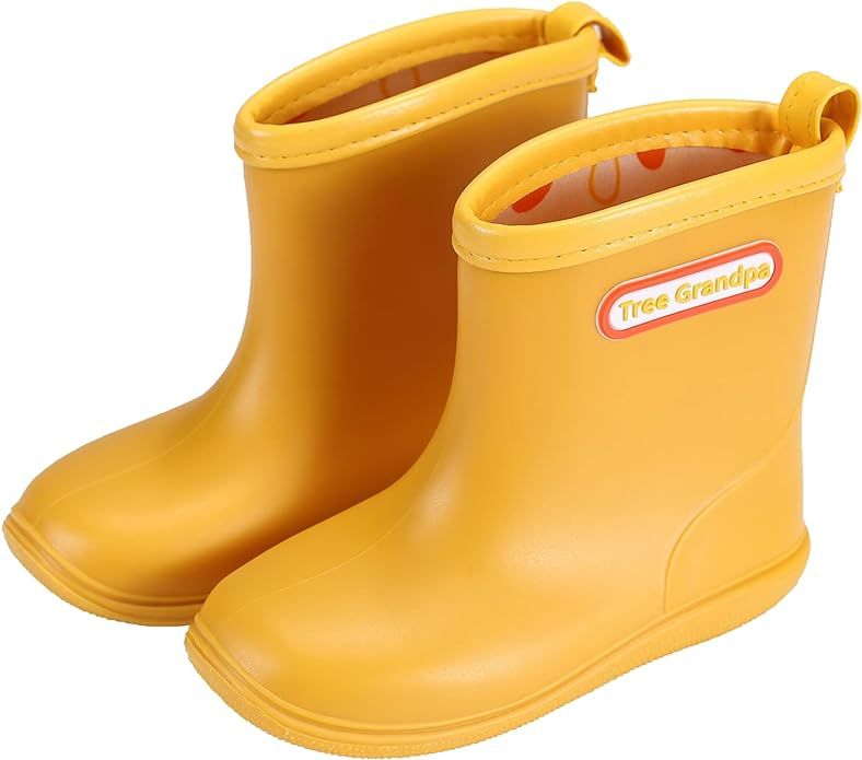 Toddler Rain Boots Baby Kids Easy-on Rain shoes Children Waterproof Shoes for Boys Girls(1-6 Year... | Amazon (US)