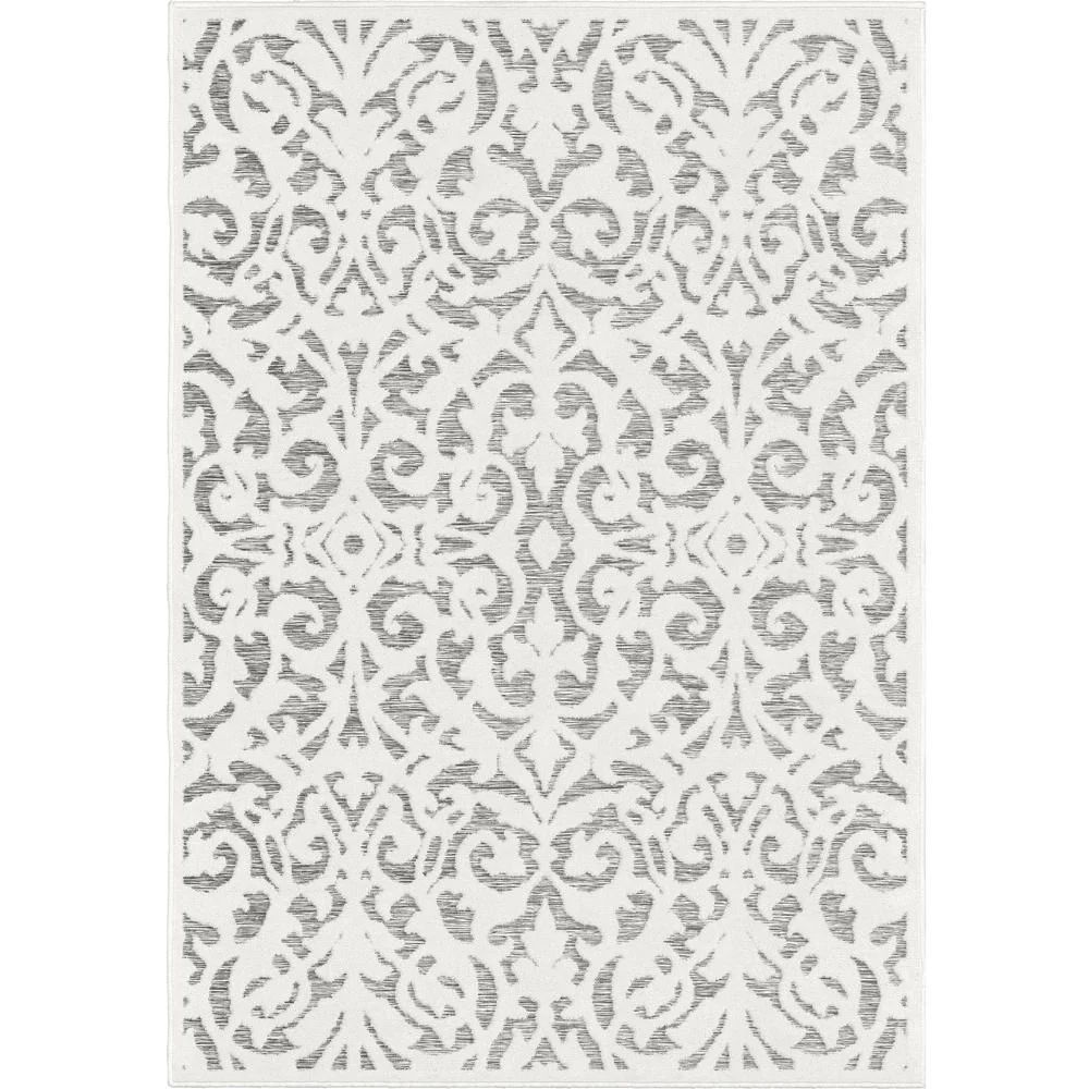 My Texas House Lady Bird, Modern Farmhouse, Damask, Indoor Outdoor Area Rug, Natural Gray, 5'3" x... | Walmart (US)