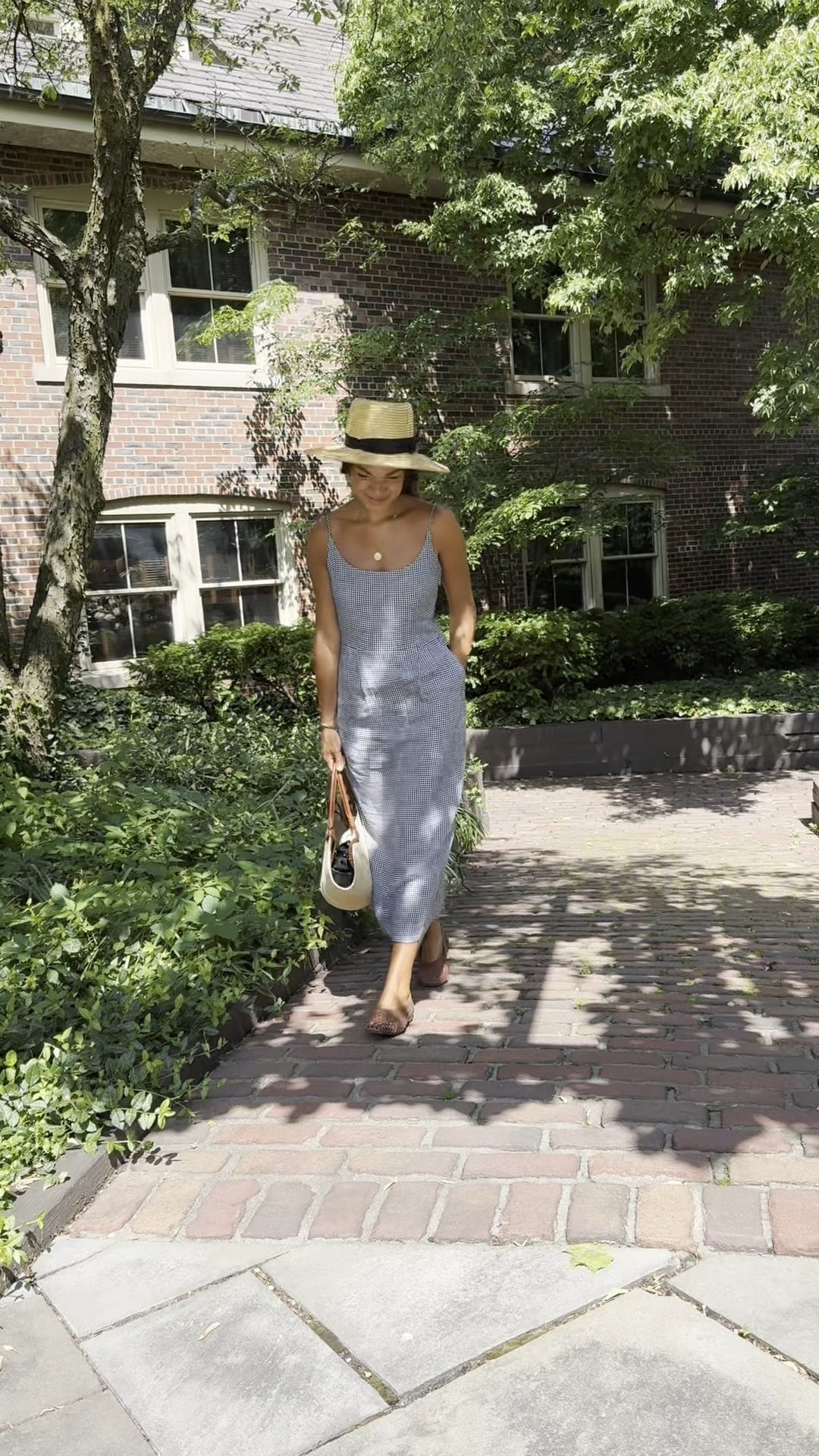 Embracing charm and elegance in this vintage inspired summer outfit with a gingham dress, woven flats, straw hat, and straw bag 

#LTKFindsUnder100 #LTKStyleTip #LTKSeasonal