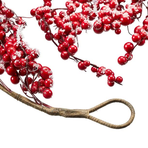 Holiday Time Frosted Red Berry Vine Garland, 6' | Walmart (US)