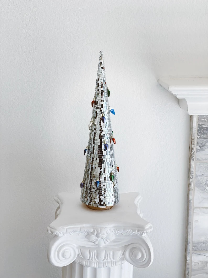 disco holiday tree home decor - disco ball christmas tree | Etsy (US)