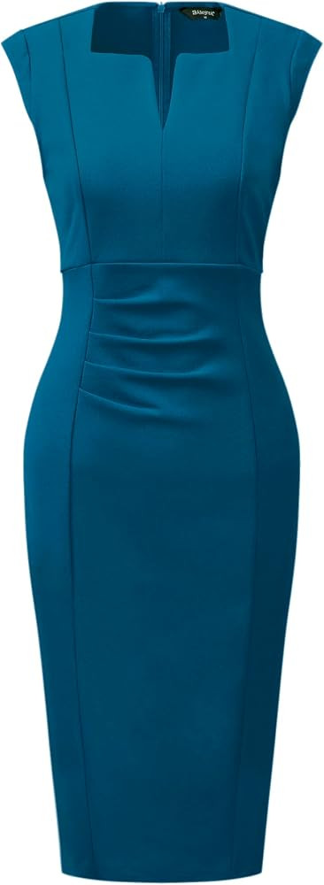 Allegra K Women's Sheath Dress Pencil Work Sleeveless Professional Office Dresses | Amazon (US)