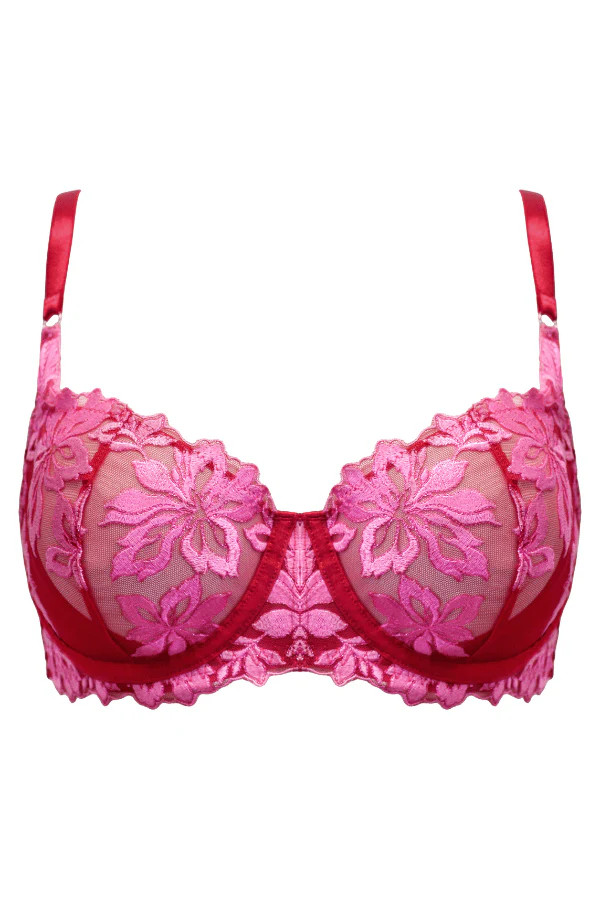 Roxie Underwired Bra - Red/Pink | Chérie Amour