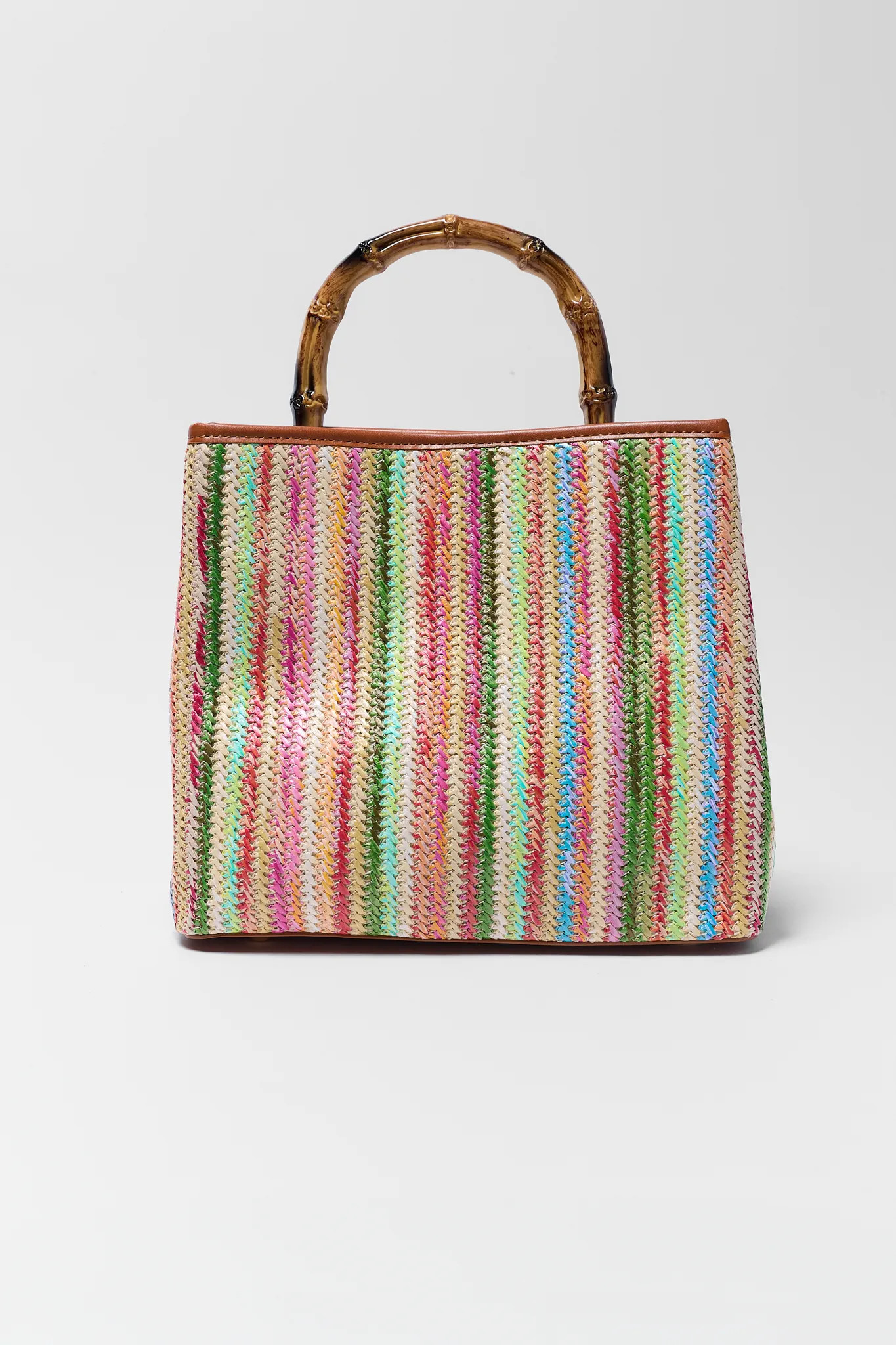 Kayla Multi Striped Woven Bag | Avara