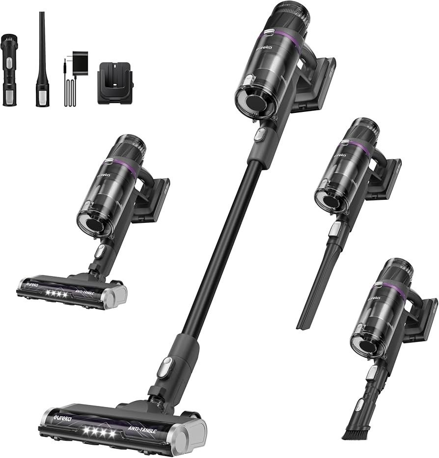 Eureka Cordless Stick Vacuum Cleaner ReactiSense 440, 60-Min Runtime, Anti-Tangle Brushroll, Inte... | Amazon (US)