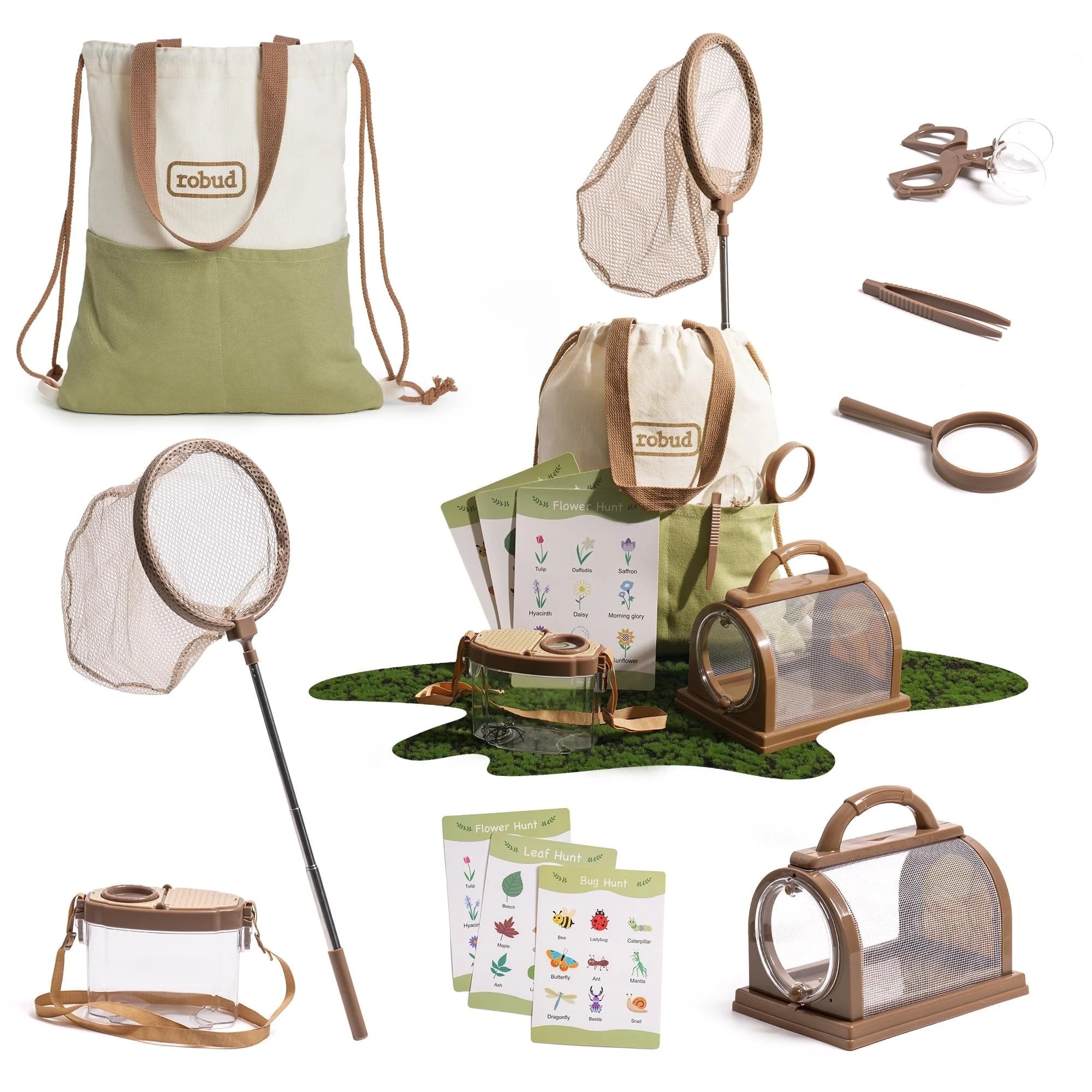 Robud Kids Explorer Kit & Bug Catcher Kit, Educational Kids Camping Gear, Outdoor Adventure Set w... | Walmart (US)