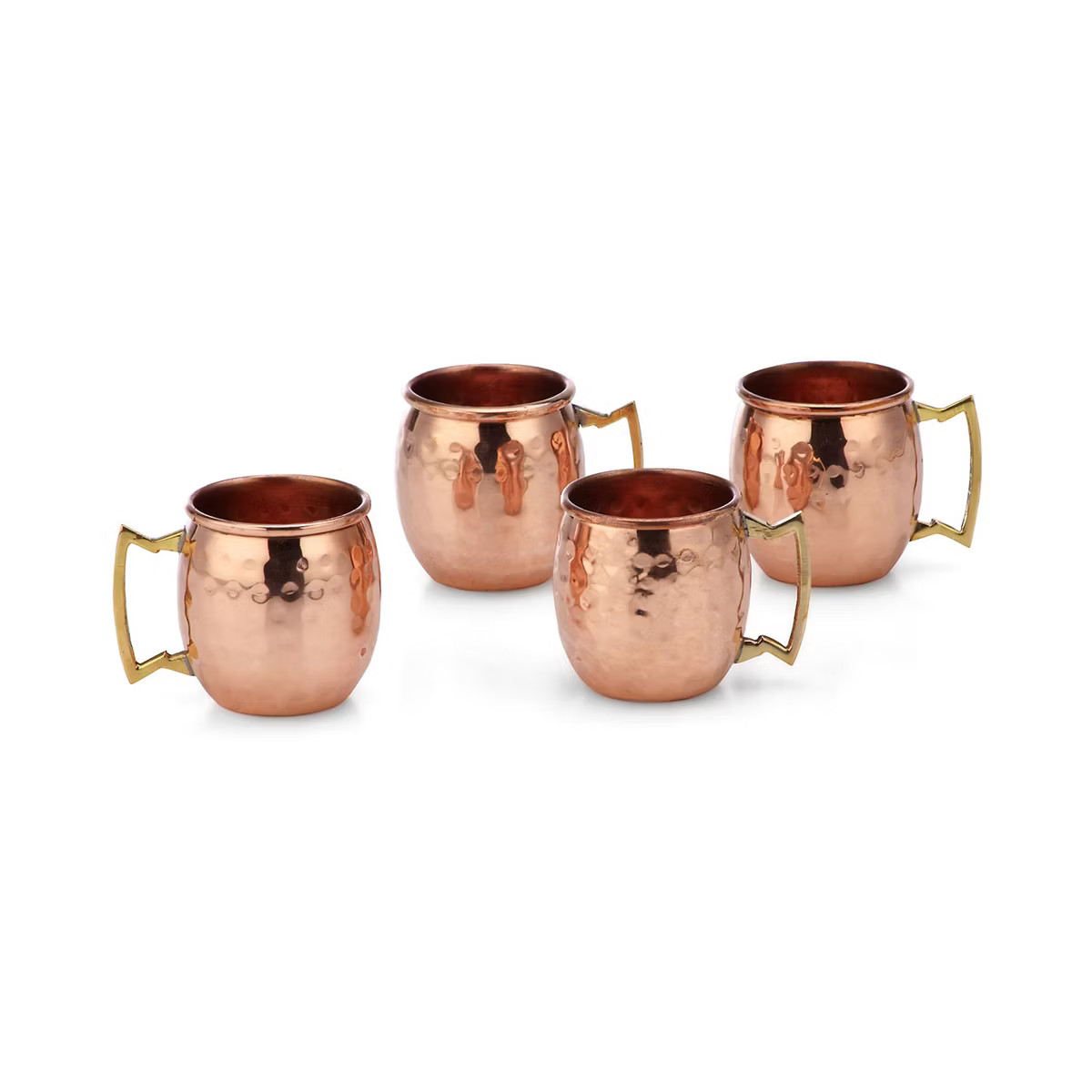 Modern Home Shot Glass Size 2oz Moscow Mule Mug Authentic 100% Solid Copper Hammered - Set of 4 | Target