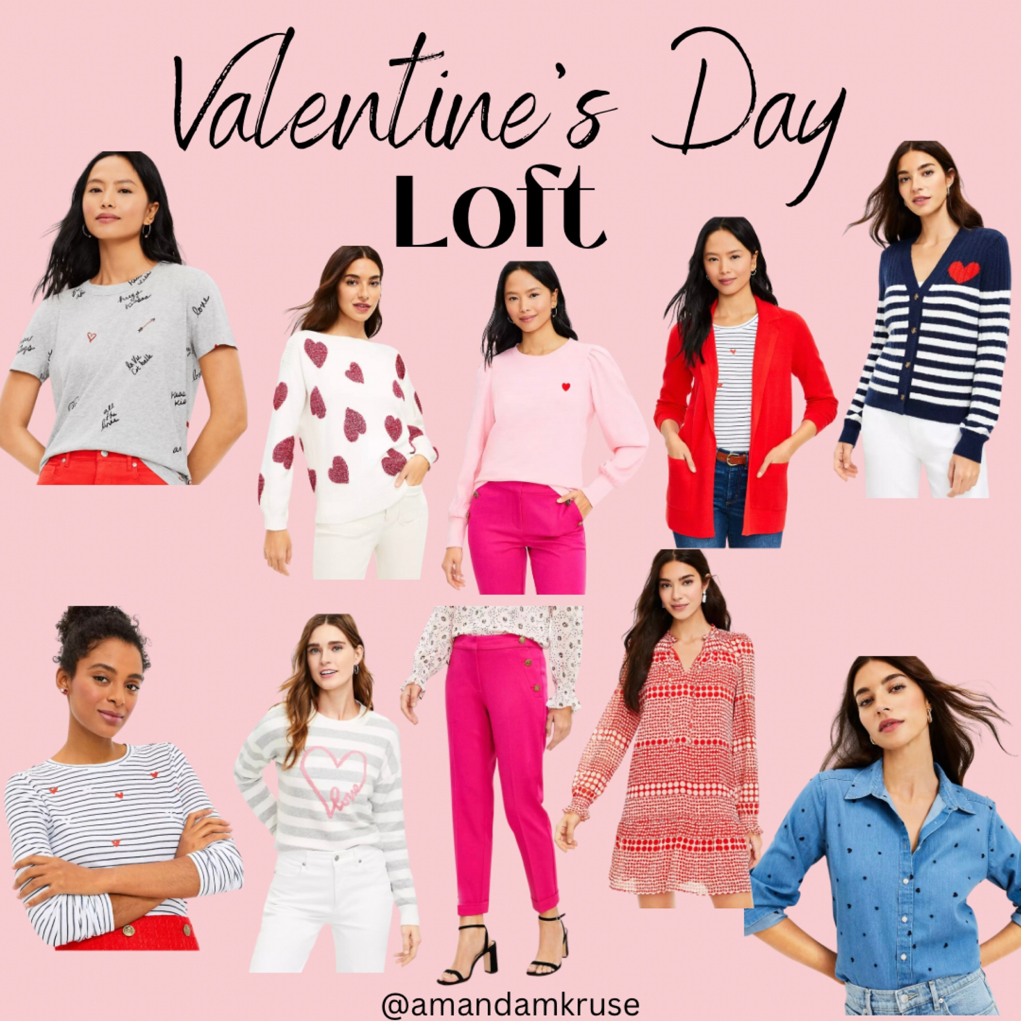 Valentine’s Day.
Work outfit.
Graphic tee.
Heart sweater.
Cardigan.
Stripe cardigan.
Dress pants.
Chambray shirt.

#LTKworkwear #LTKunder100 #LTKsalealert