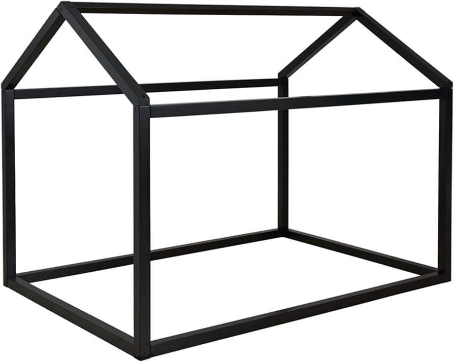 Signature Design by Ashley Flannibrook Contemporary House Bed Frame, Full, Black | Amazon (US)