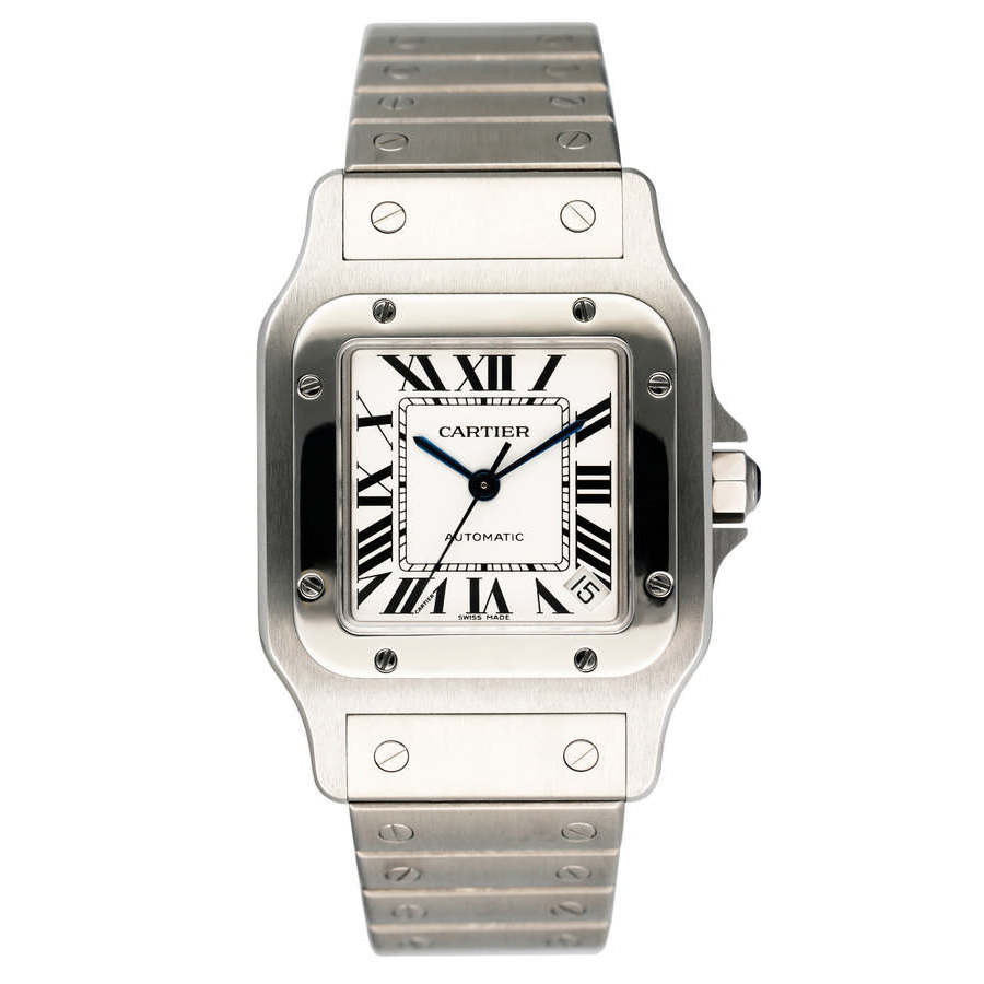 Pre-owned Cartier Santos Automatic Silver Dial Mens Watch 2823 | Jomashop.com & JomaDeals.com
