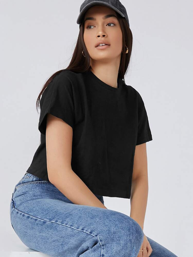 SHEIN BASICS Batwing Sleeve Top | SHEIN