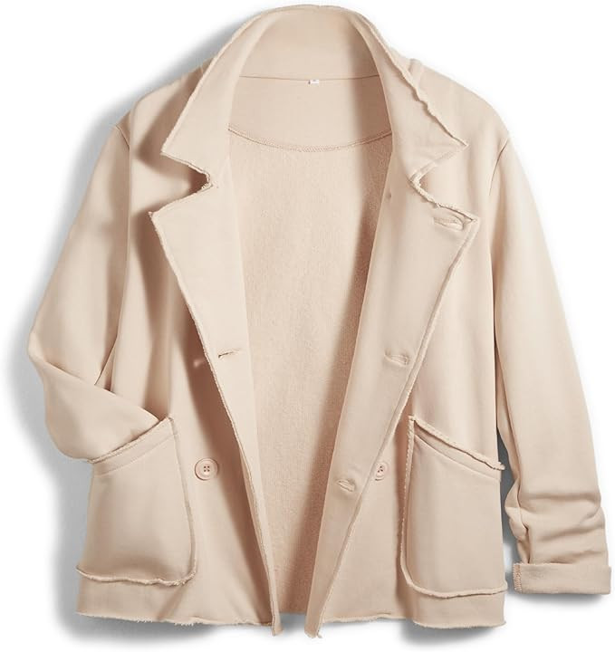 Women Warm Pea Coat Notched Lapel Neck Cropped Double Breasted Button Down Trench Overcoat Jacket... | Amazon (US)