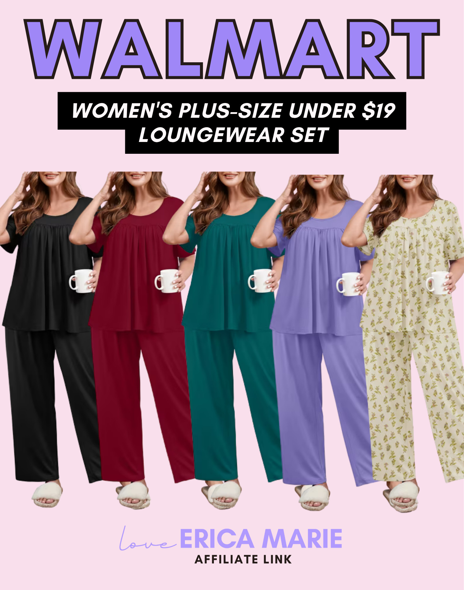 Treat yourself to this comfortable women's plus-size loungewear set for lazy weekends, now under $19! 👚👖✨ 

 #LTKSaleAlert