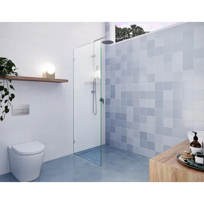 Vela 27 in. x 78 in. Fully Frameless Single Fixed Shower Panel | Wayfair North America