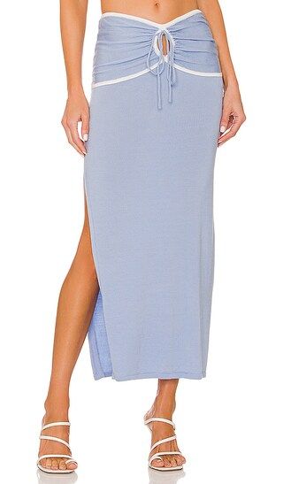 Hither Knit Midi Skirt in Sky | Revolve Clothing (Global)