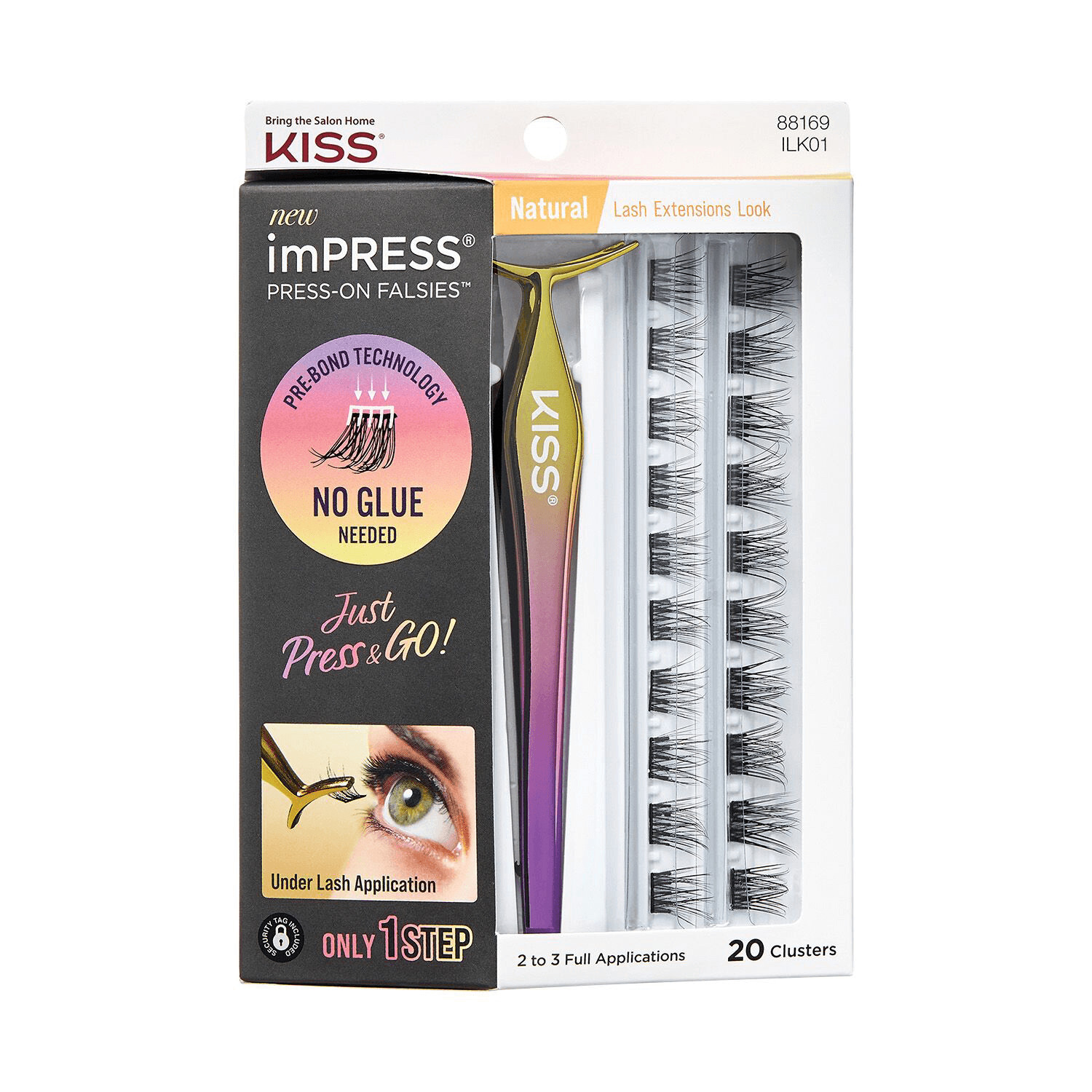 Clean+Easy imPRESS Press-On Falsies Eyelash Clusters - Natural | Sally Beauty