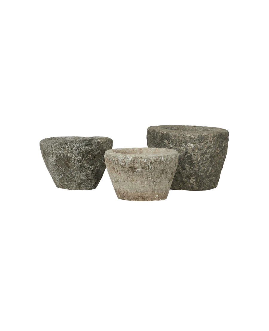 Olive Ateliers Vintage Stone Mortar from China | Olive Ateliers
