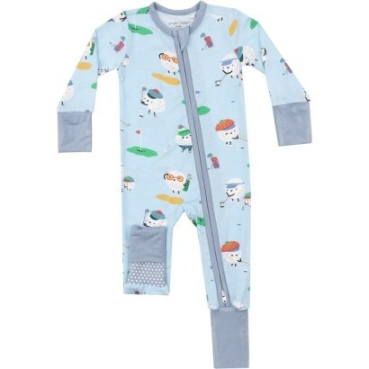 Angel Dear | Golf Club Pro 2 Way Zipper Romper, (Blue, Size 12-18M) | Maisonette | Maisonette