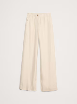 Wide-Leg Linen Pull-On Pant | Banana Republic (US)