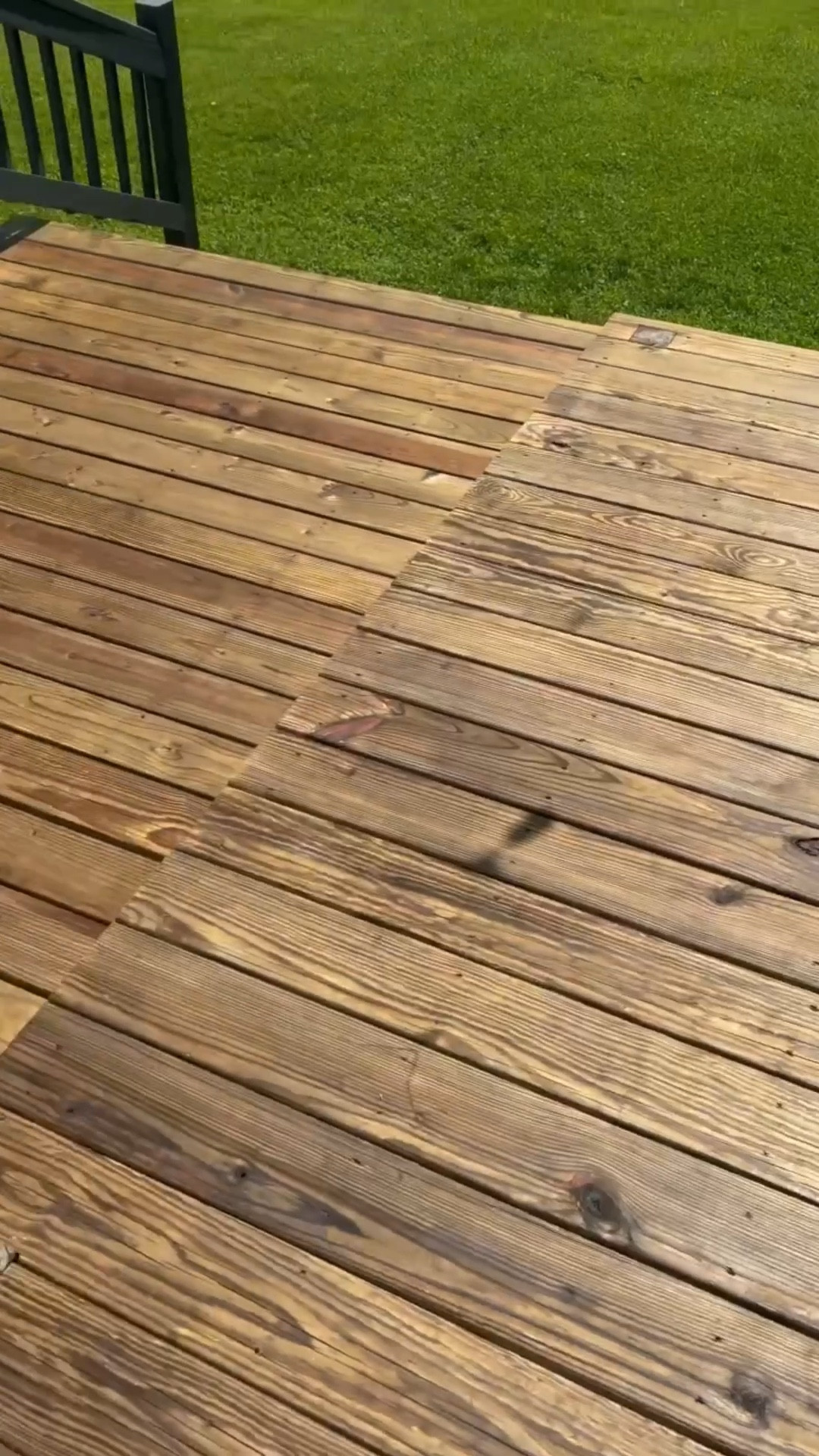 Deck refinishing with stain from ready seal in The color pecan

#LTKHome #LTKFamily #LTKSeasonal