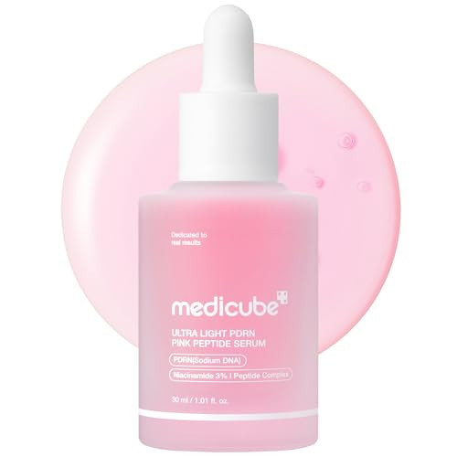 medicube PDRN Pink Peptide Serum with Salmon DNA | Ultra Light Hydrating Serum with Hyaluronic Acid | Fast-Absorbing Glow Care for Skin Clarity | Korean Skincare, 1.01 fl. Oz | Amazon (US)