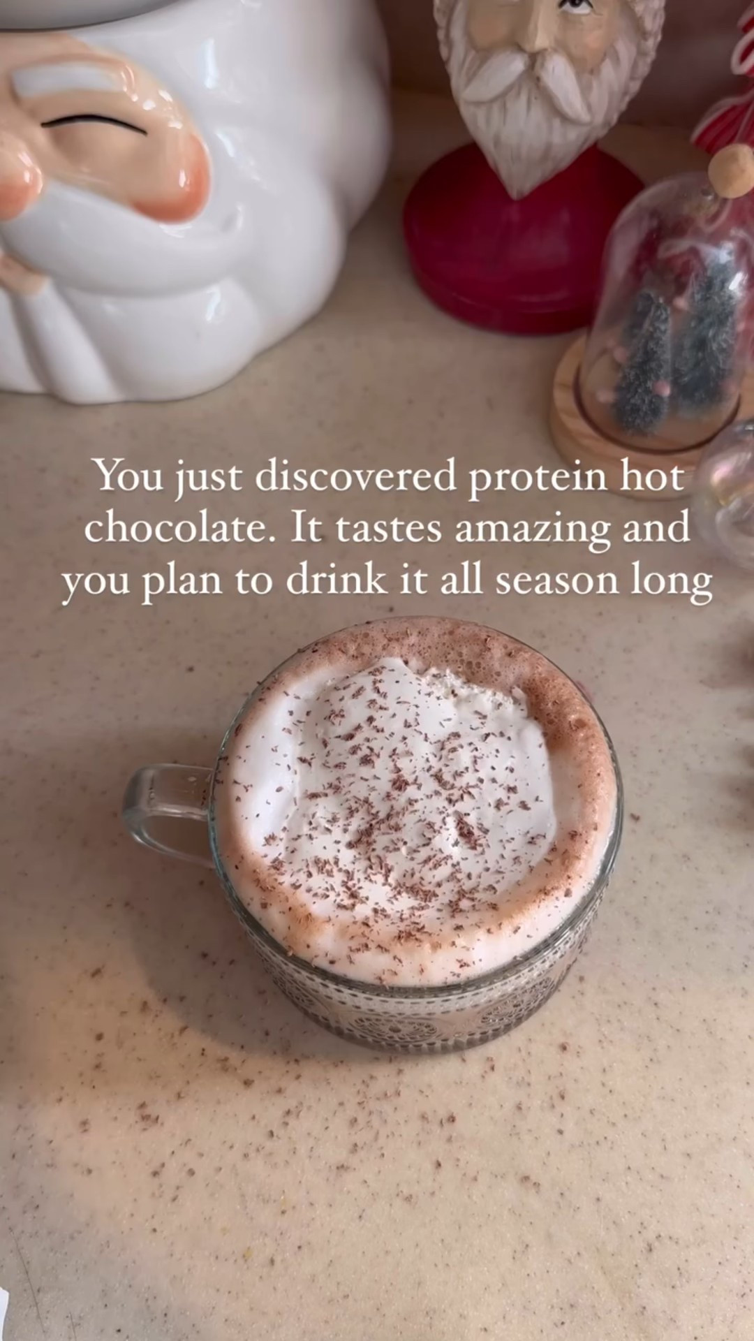 Protein hot chocolate for the win! I used my homemade fudge sauce which is easy and delicious mixed with @fairlife vanilla protein shakes. This doesn’t taste like a “healthy alternative” at all. 
It is so freaking good and tastes just like the real deal. Plus, it’s a fun festive drink to have during the holidays while being filling and 26 grams of protein.


#holidaydrinks #hotchocolate #proteinhotchocolate #proteindrink #christmasdrinks

#LTKHoliday #LTKfitnessgoals #LTKfoodie