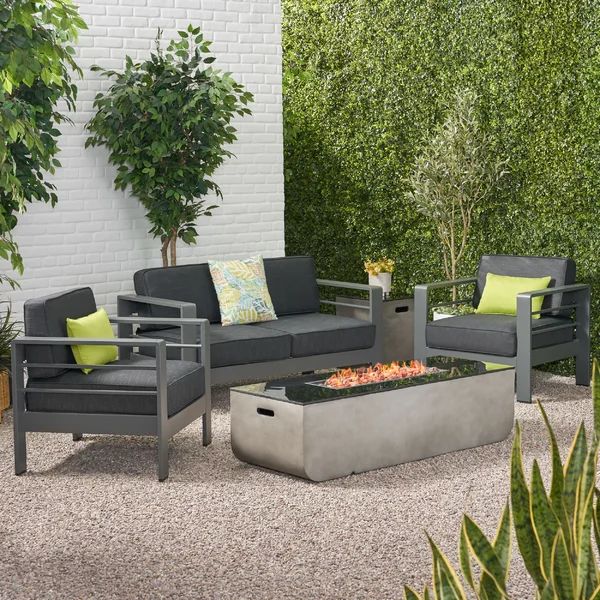 Walt 4 - Person Outdoor Seating Group with Cushions | Wayfair North America