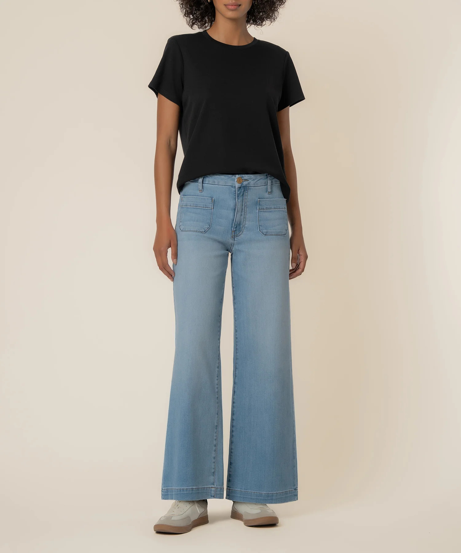 Meg High Rise Wide Leg, Long Inseam in Fortitude Wash - Kut from the Kloth | Kut From Kloth