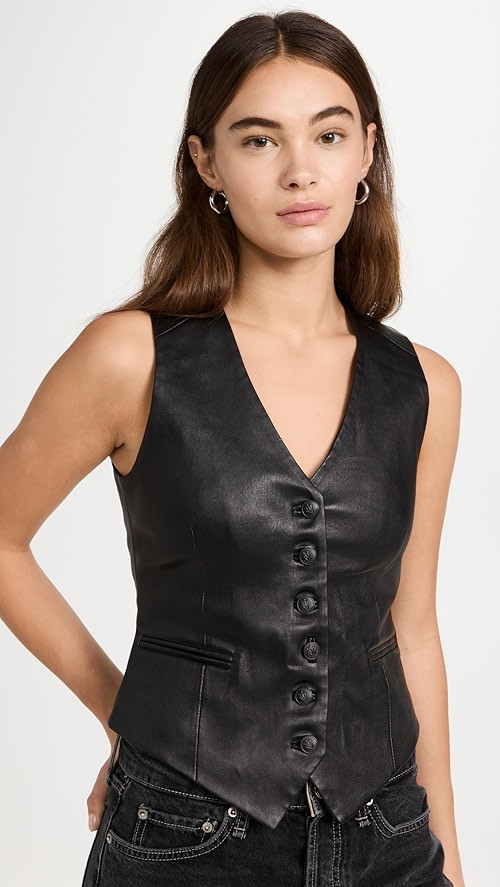 Rag & Bone Vanessa Leather Vest | SHOPBOP | Shopbop