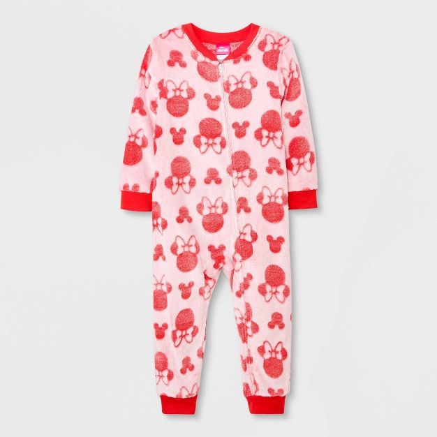Toddler Girls' Minnie Mouse Union Suit - Red | Target