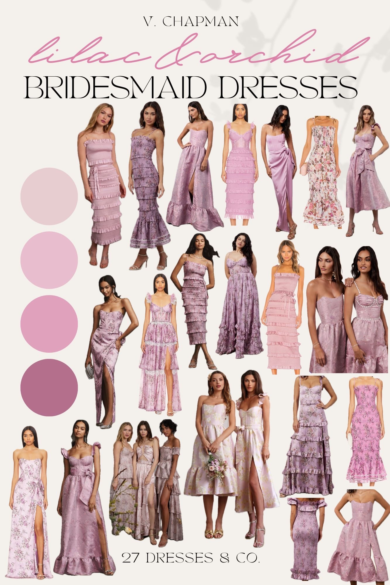 V. Chapman bridesmaid and wedding guest dresses in lilac & orchid 💜🩷

#LTKWedding #LTKStyleTip