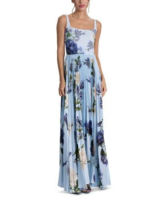 Carolyn Soft Square Neck Pleated Maxi Dress | Bloomingdale's (US)